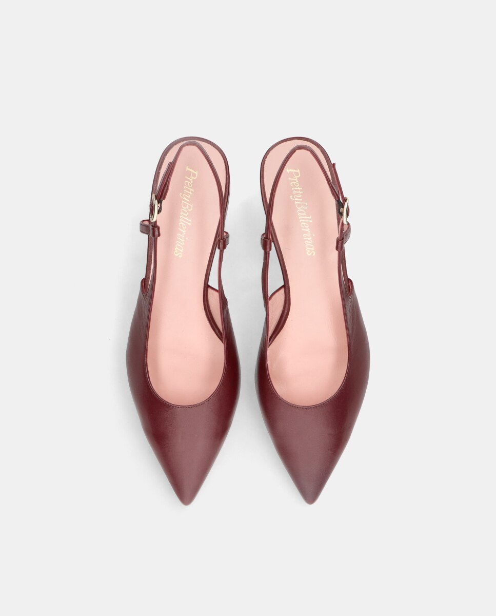 Sapatos de Salto Kendall em Napa Suave Vermelho-cereja-3