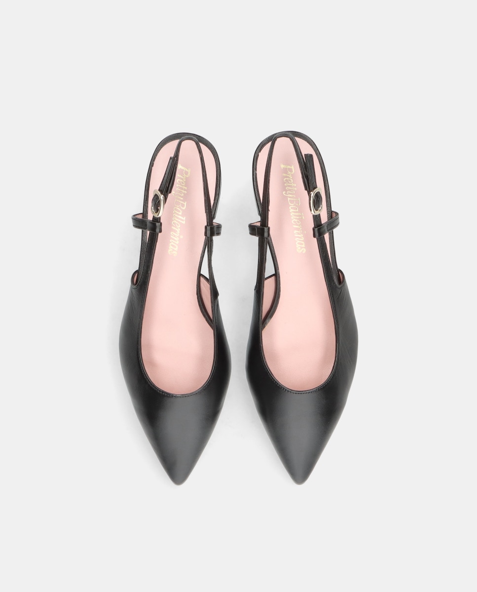 Sapatos de Salto Kendall em Napa Suave Preto-3