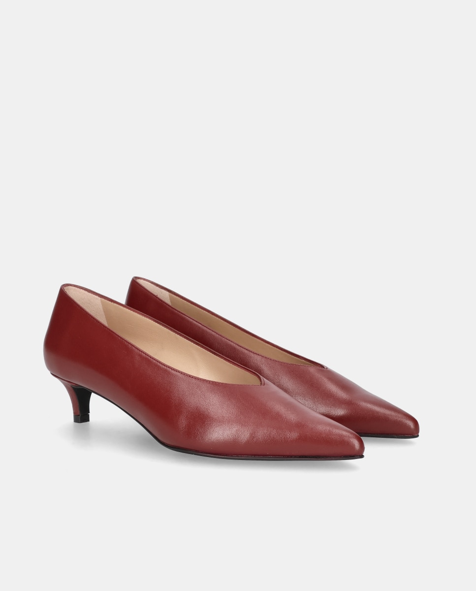 Sapatos de Salto Holly em Napa Suave Vermelho-2