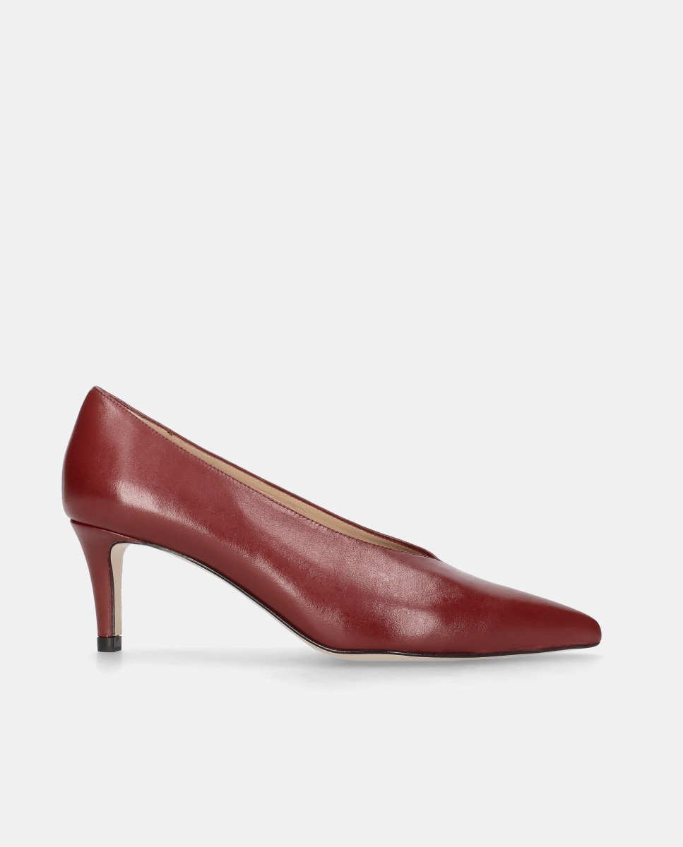 Sapatos de Salto Noa em Napa Suave Vermelho-1