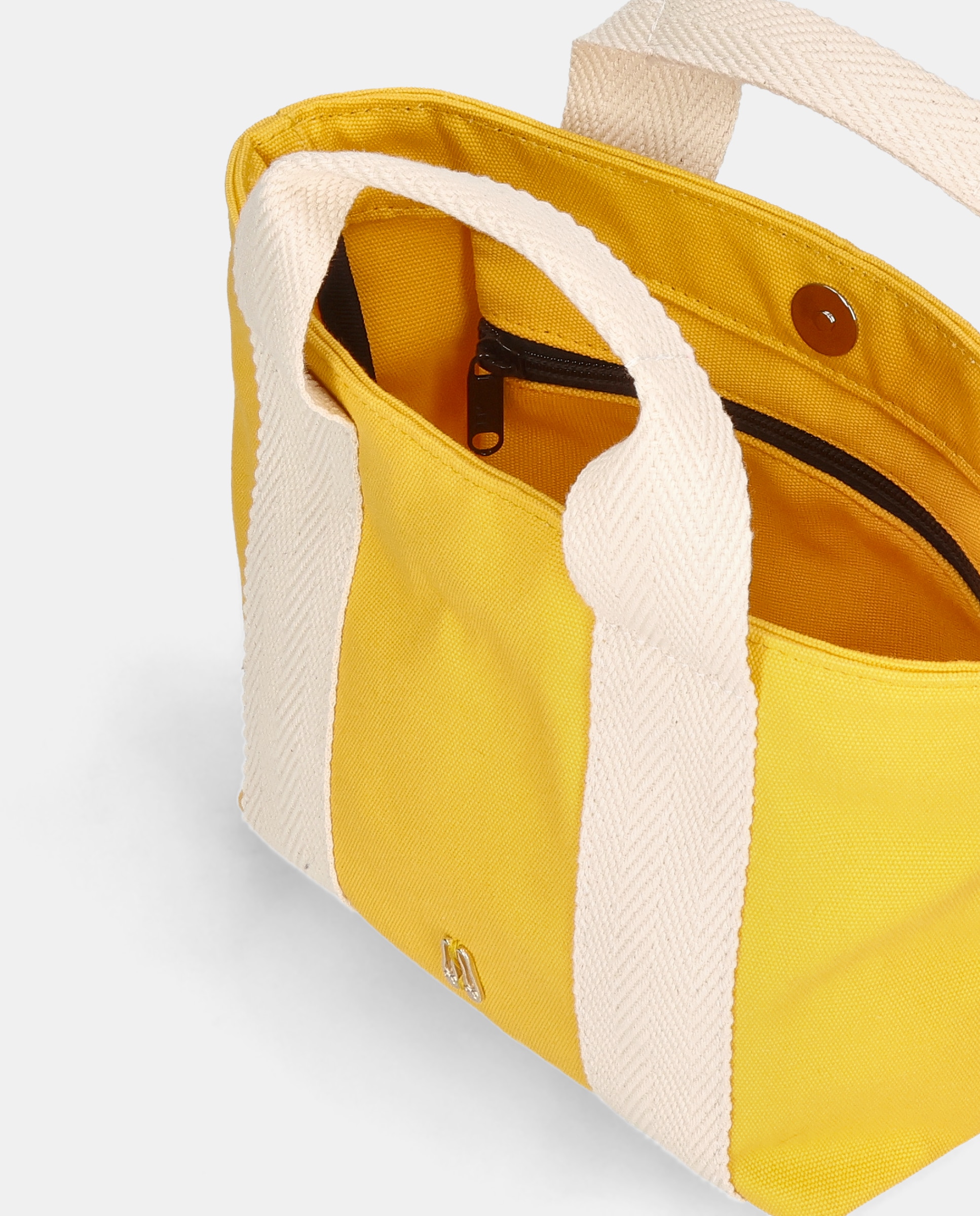 Mala Tote em Lona Amarelo-3