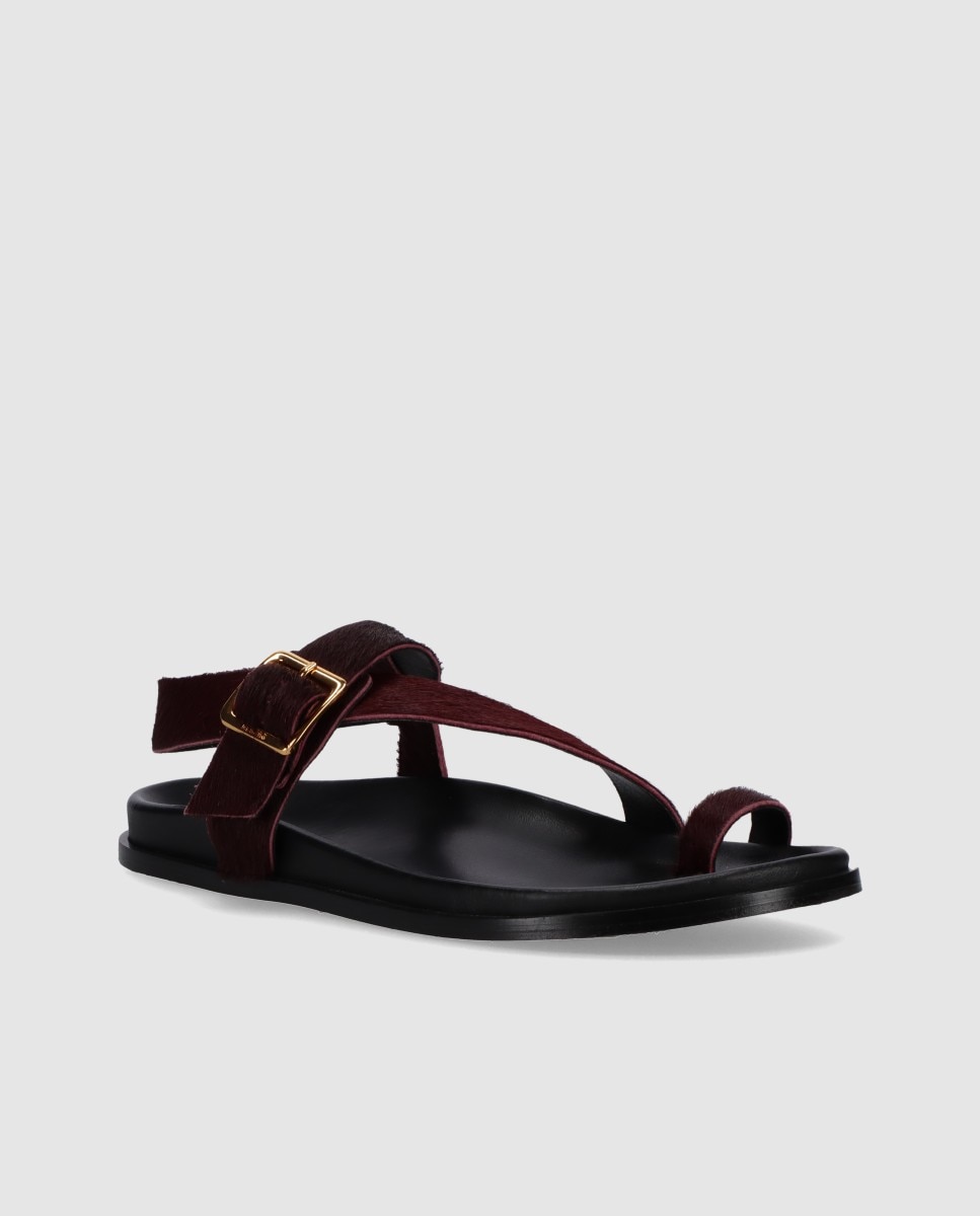 Sandálias Rasas com Toe-ring Grená-2