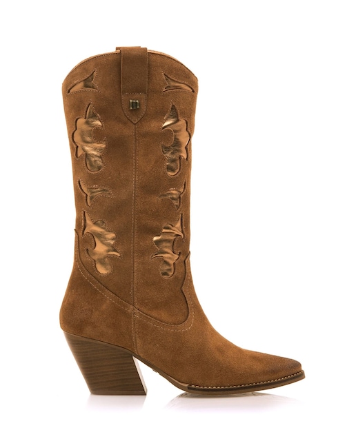Imagem 0 de Botas Estilo Cowboy em Pele de Camurça
