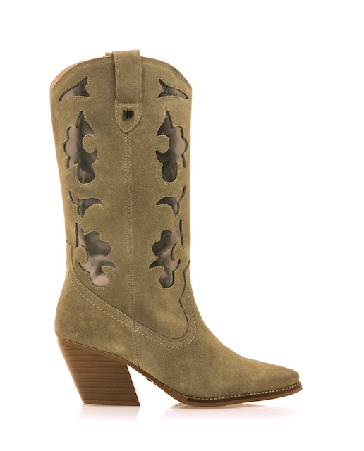 Imagem 0 de Botas Estilo Cowboy em Pele de Camurça