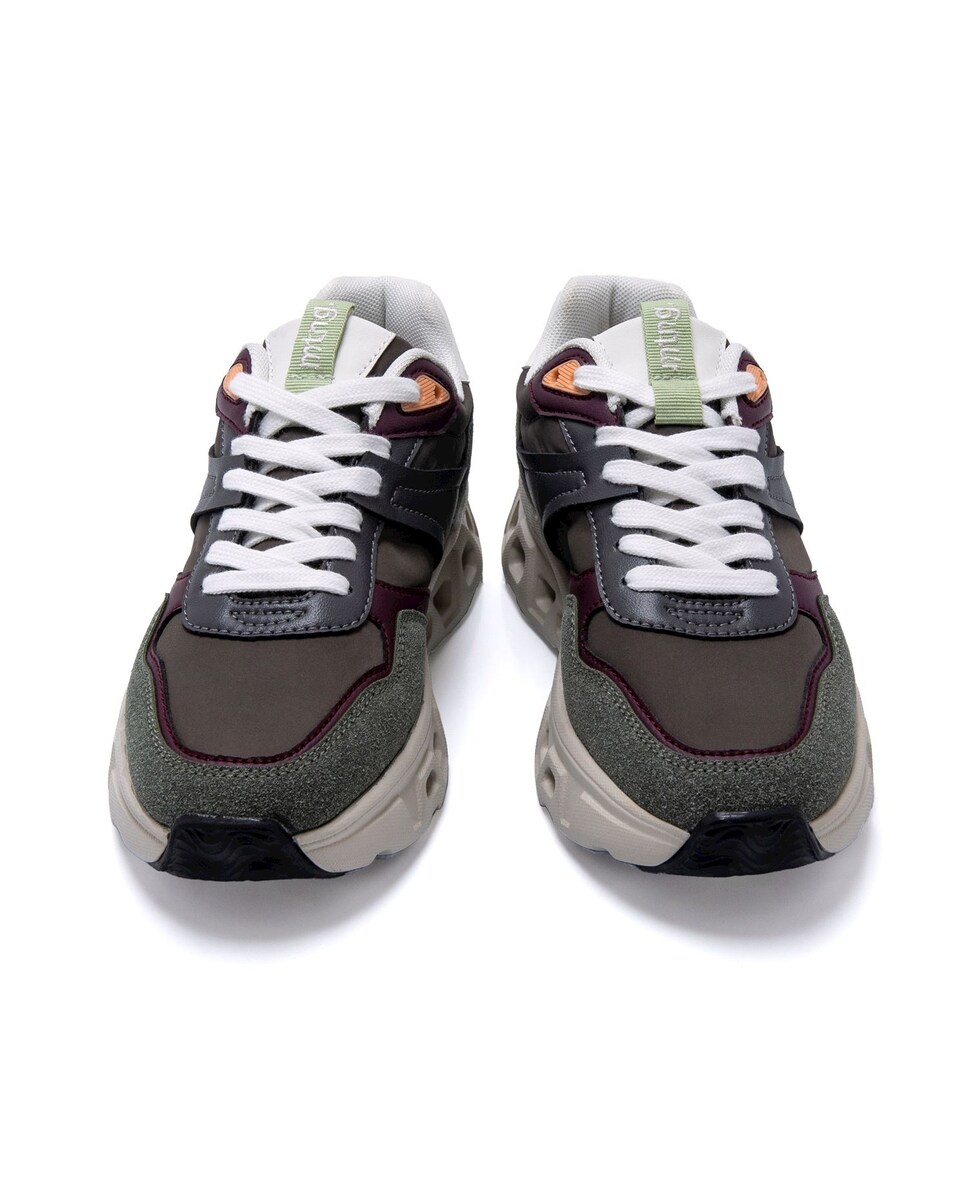 Sapatilhas Desportivas Combinadas com Sola Volumosa Cinzento-5