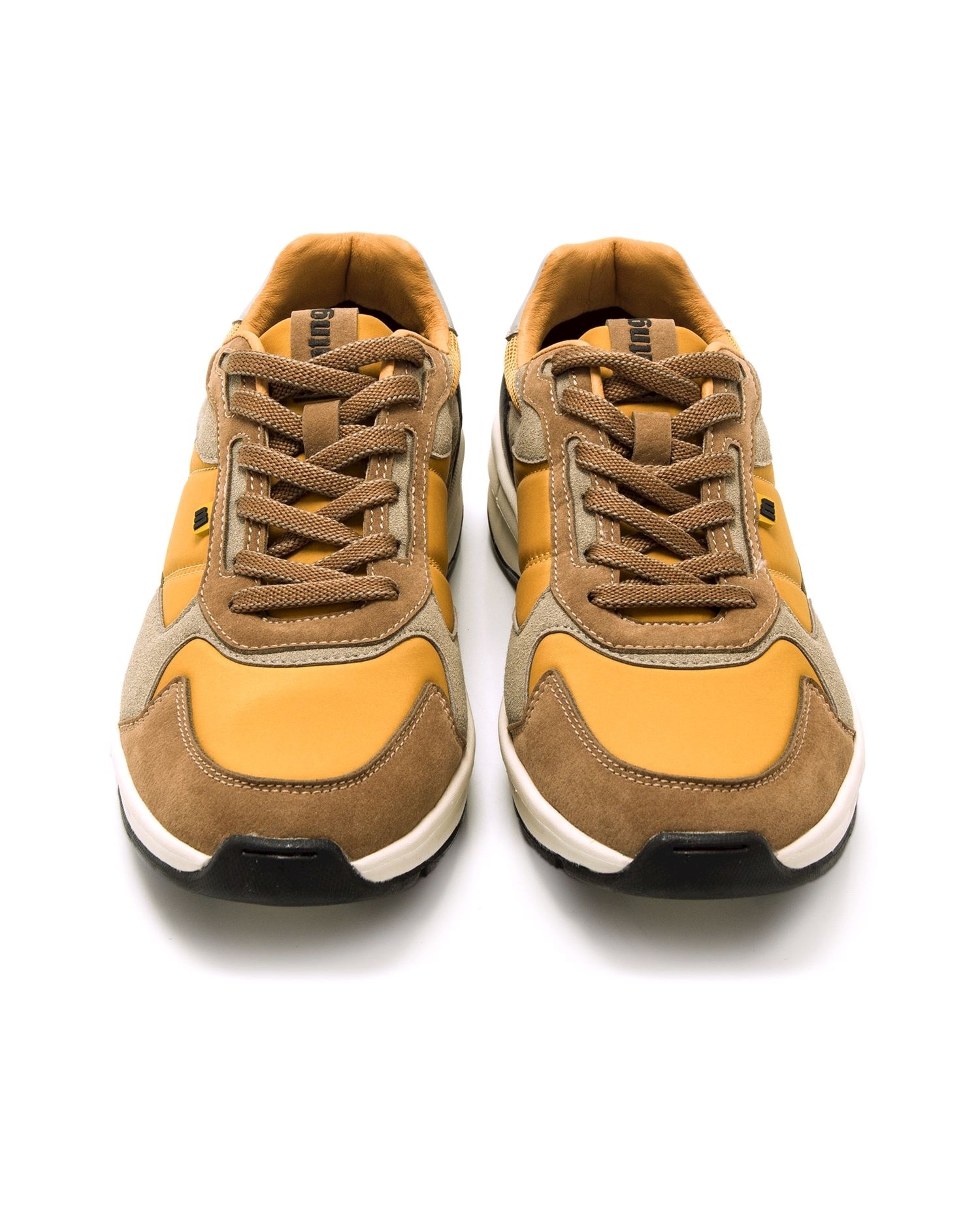 Sapatilhas Desportivas em Tecido com Piso Grosso Cinzento / Amarelo-6