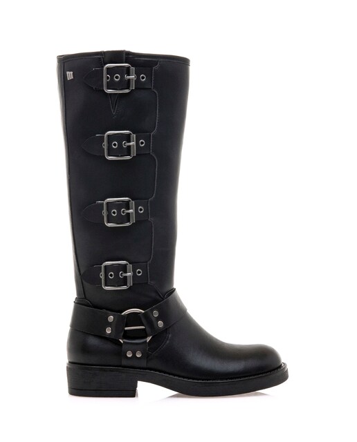 Imagem 0 de Botas Altas Estilo Biker com Fivelas