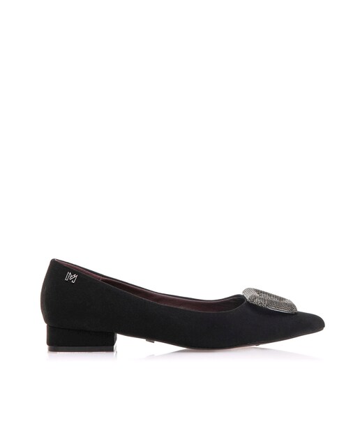 Imagem 0 de Sapatos de Salto com Detalhe Metalizado no Peito do Pé