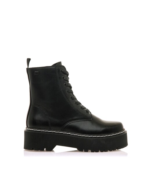 Imagem 0 de Botins Rasos Estilo Militar com Sola Grossa