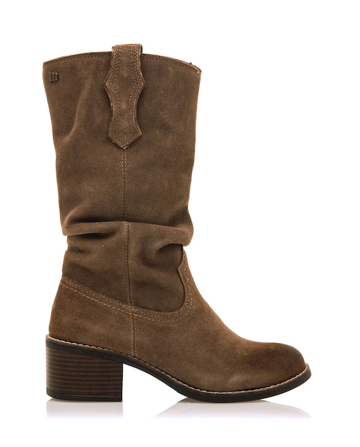 Imagem 0 de Botas Altas Estilo Country em Pele de Camurça