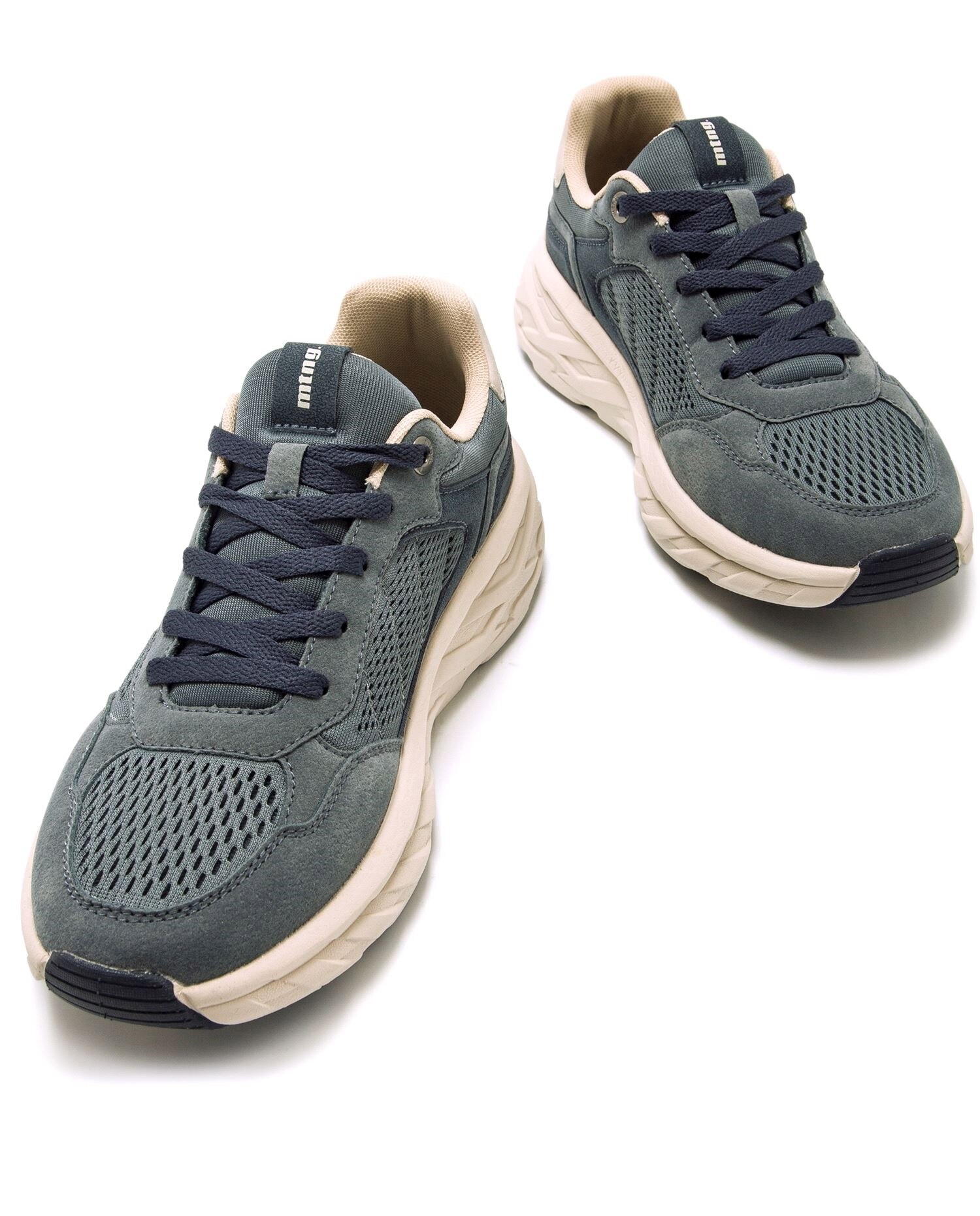 Sapatilhas Desportivas com Sola Grossa Estilo Running Azul-marinho-4