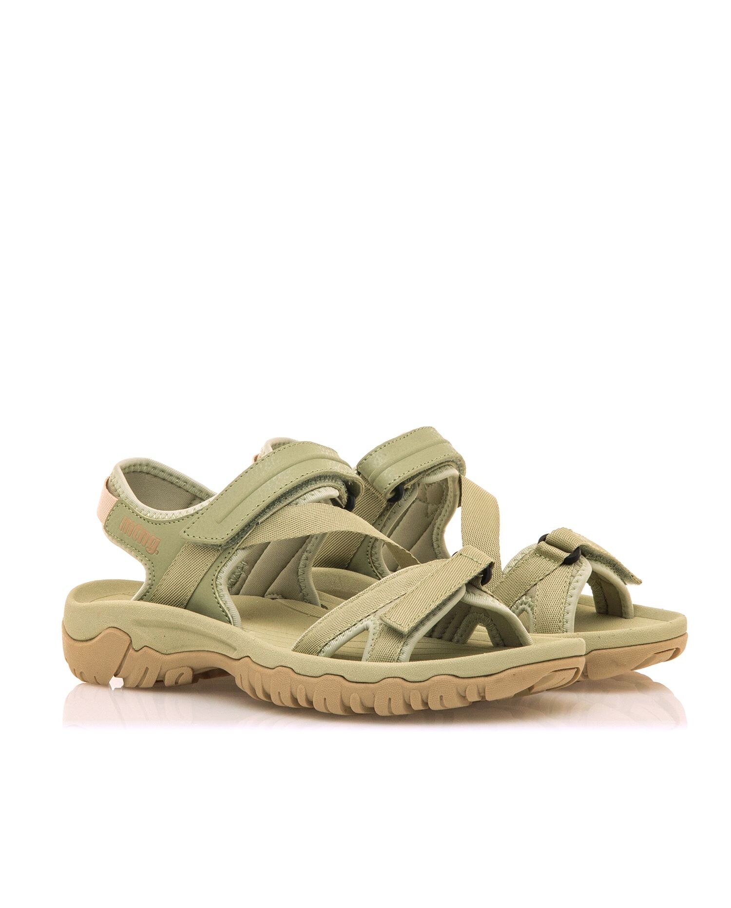Sandálias Rasas com Velcro Verde-5