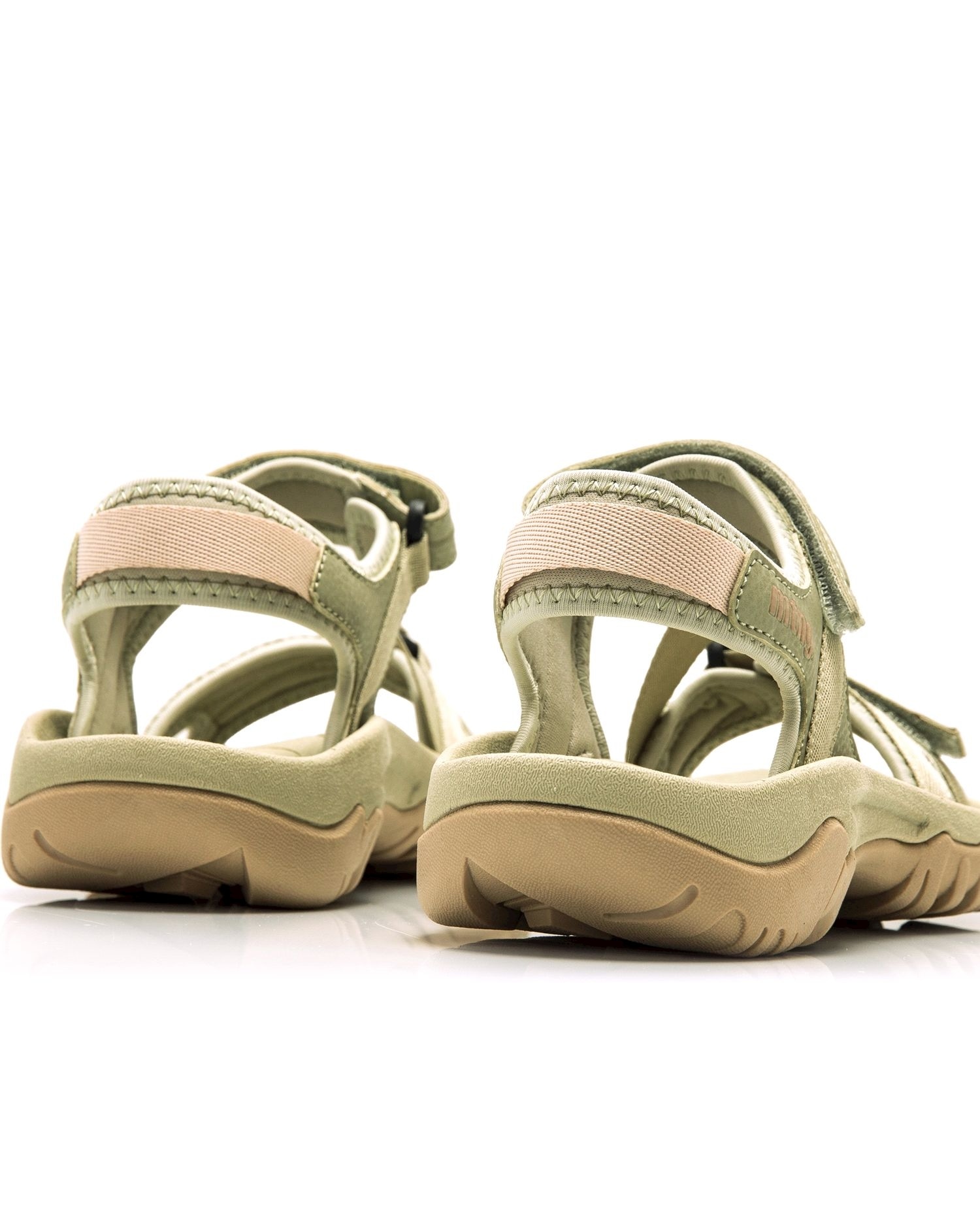 Sandálias Rasas com Velcro Verde-6