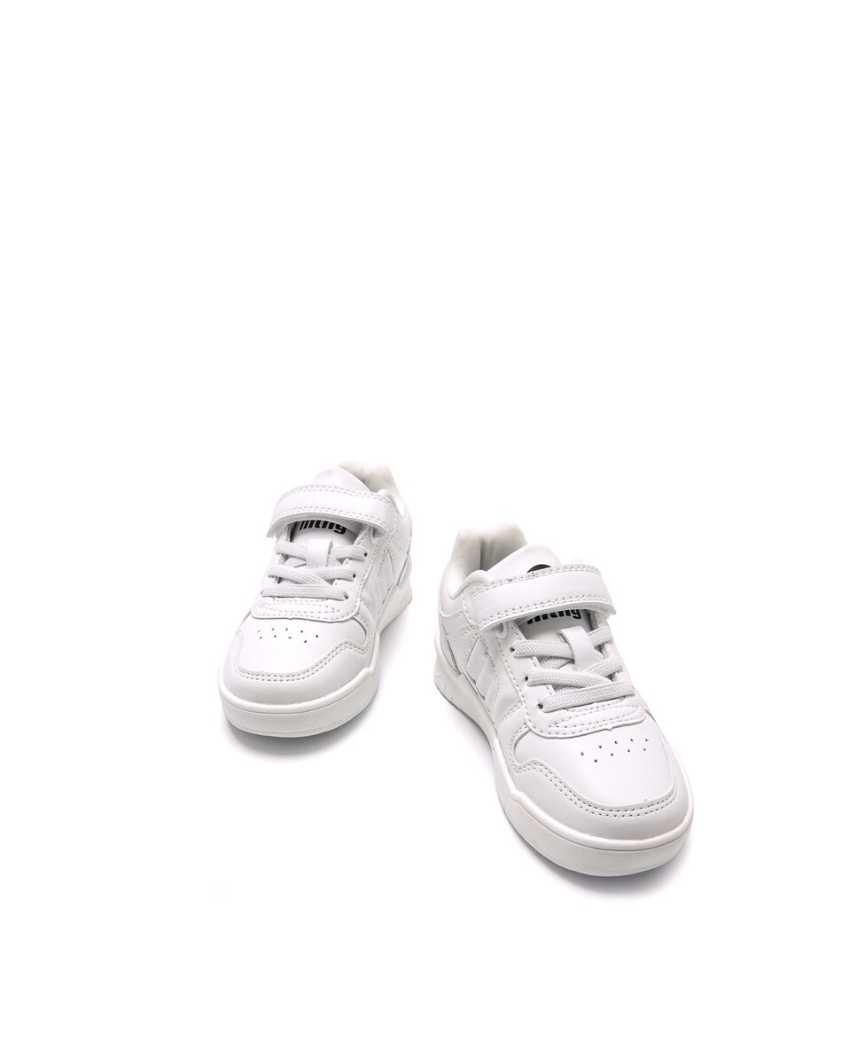 Sapatilhas Desportivas Infantil Tipo Basket Baixas Branco-4