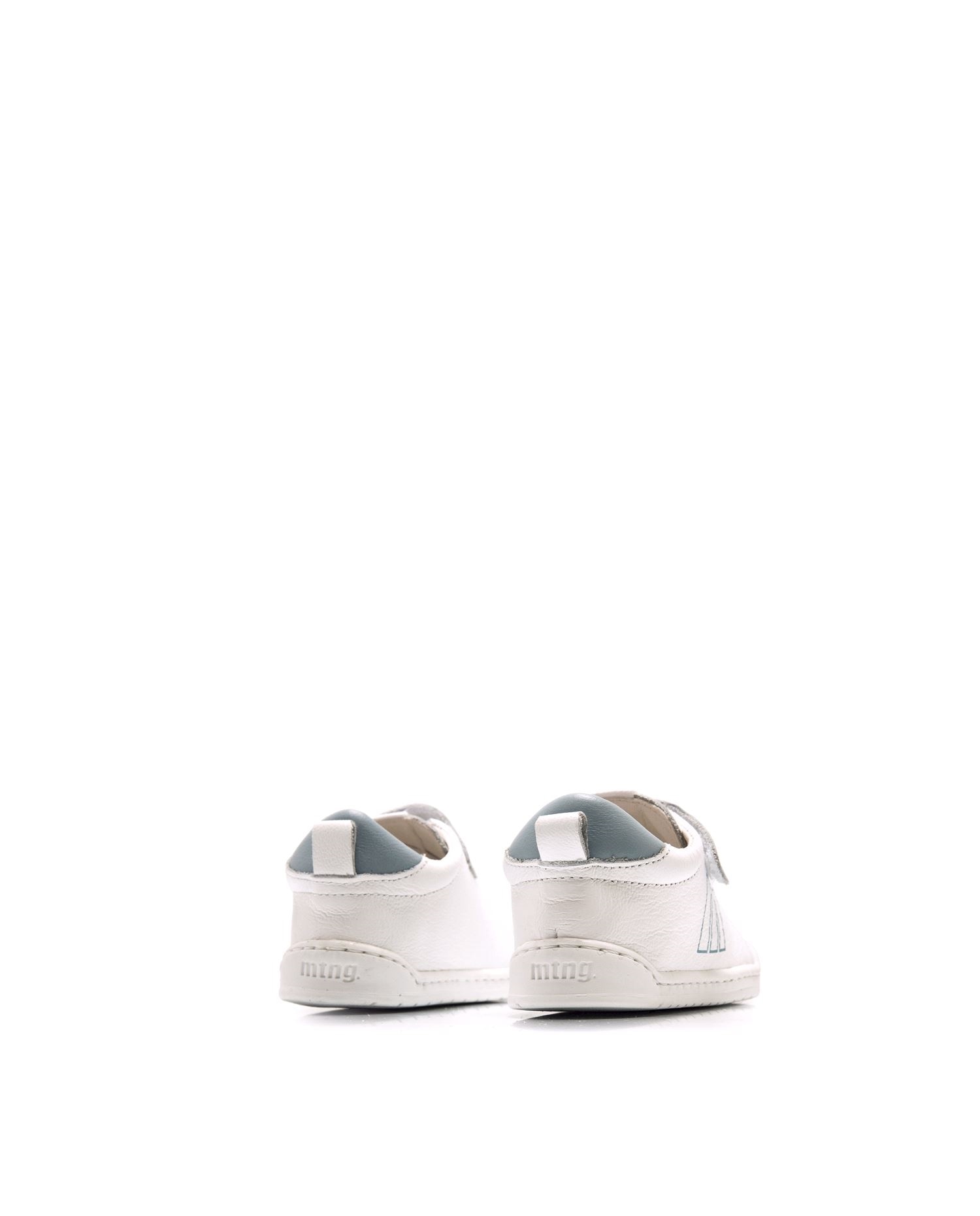 Sapatilhas de Pele para Bebé com Piso Respeitoso Branco / Verde-3