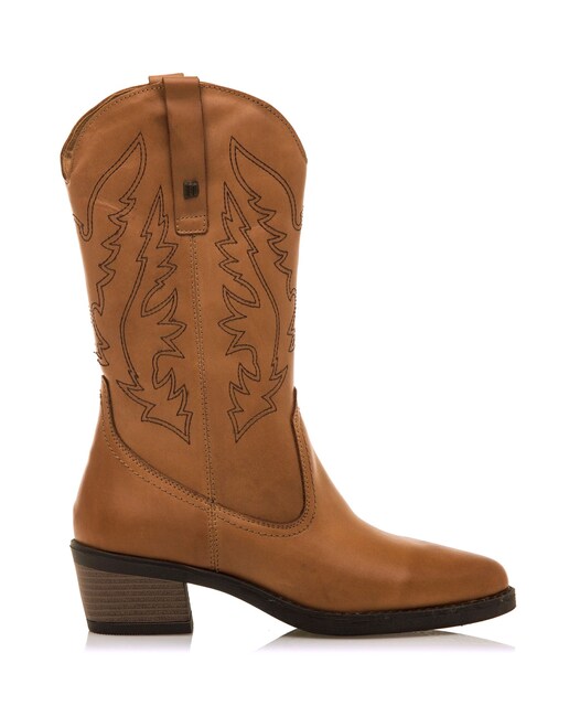 Imagem 0 de Botas Altas de Pele Estilo Cowboy