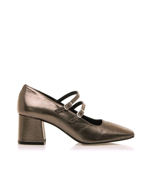 Imagem 0 de Sapatos de Salto em Verniz com Fivelas
