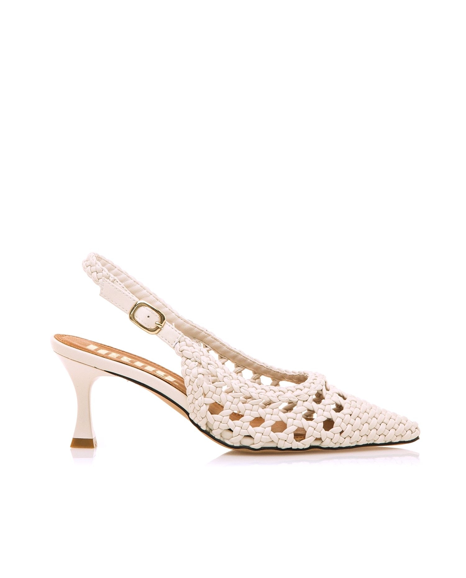 Sapatos de Salto com o Calcanhar Aberto Branco-gelo-1