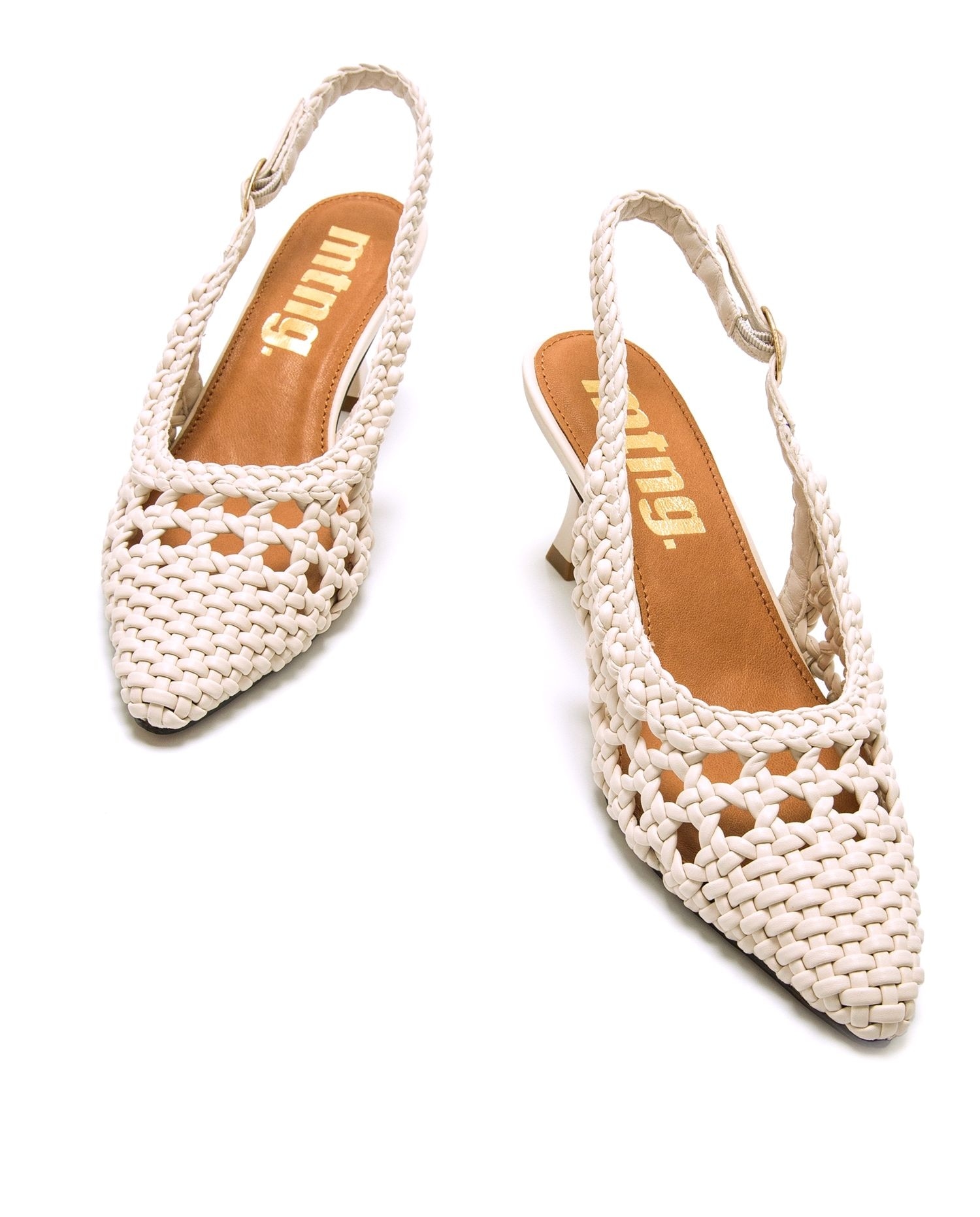 Sapatos de Salto com o Calcanhar Aberto Branco-gelo-4