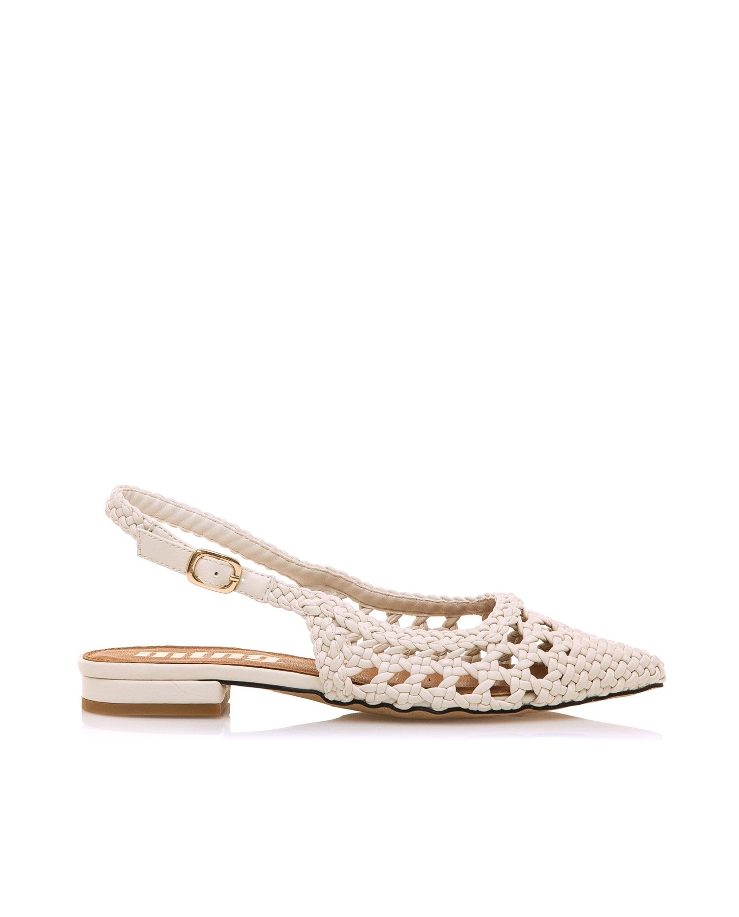 Imagem 0 de Sabrinas Rasas com o Calcanhar Aberto e Fivela na Lateral