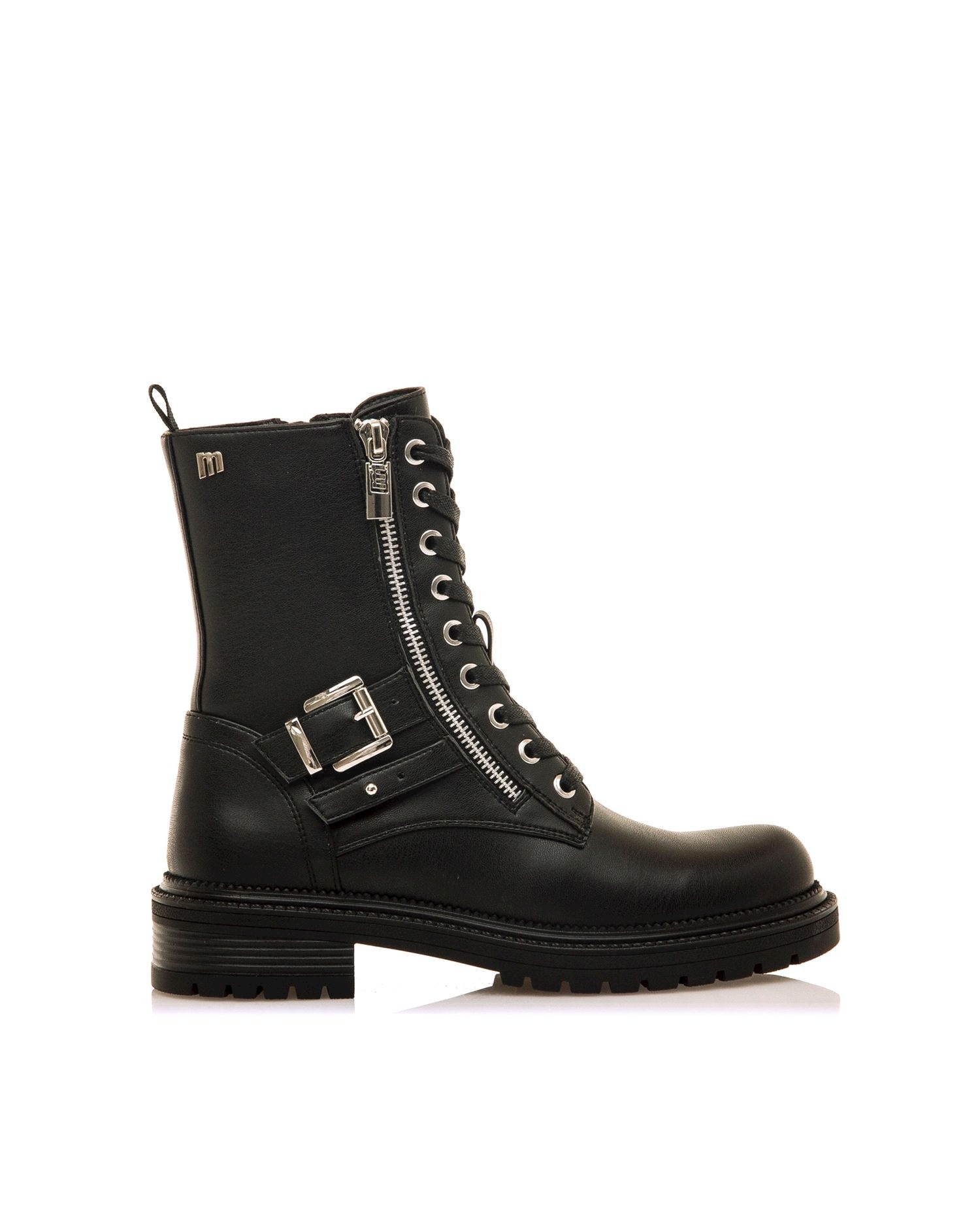 Imagem 0 de Botins Estilo Militar com Detalhe de Fivela