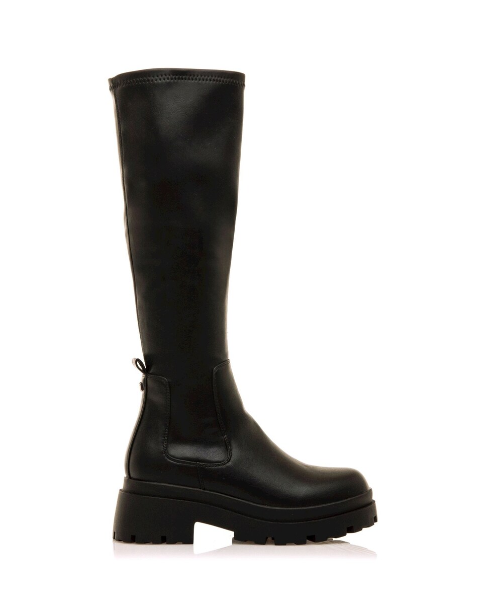 Botas Básicas Altas com Cano Stretch Preto-1