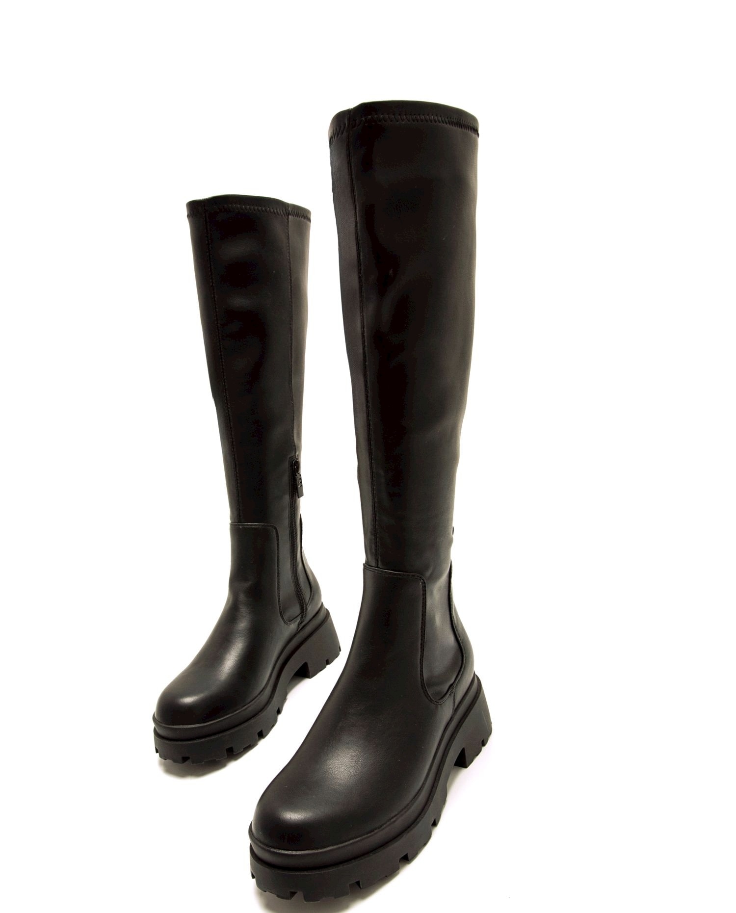 Botas Básicas Altas com Cano Stretch Preto-2