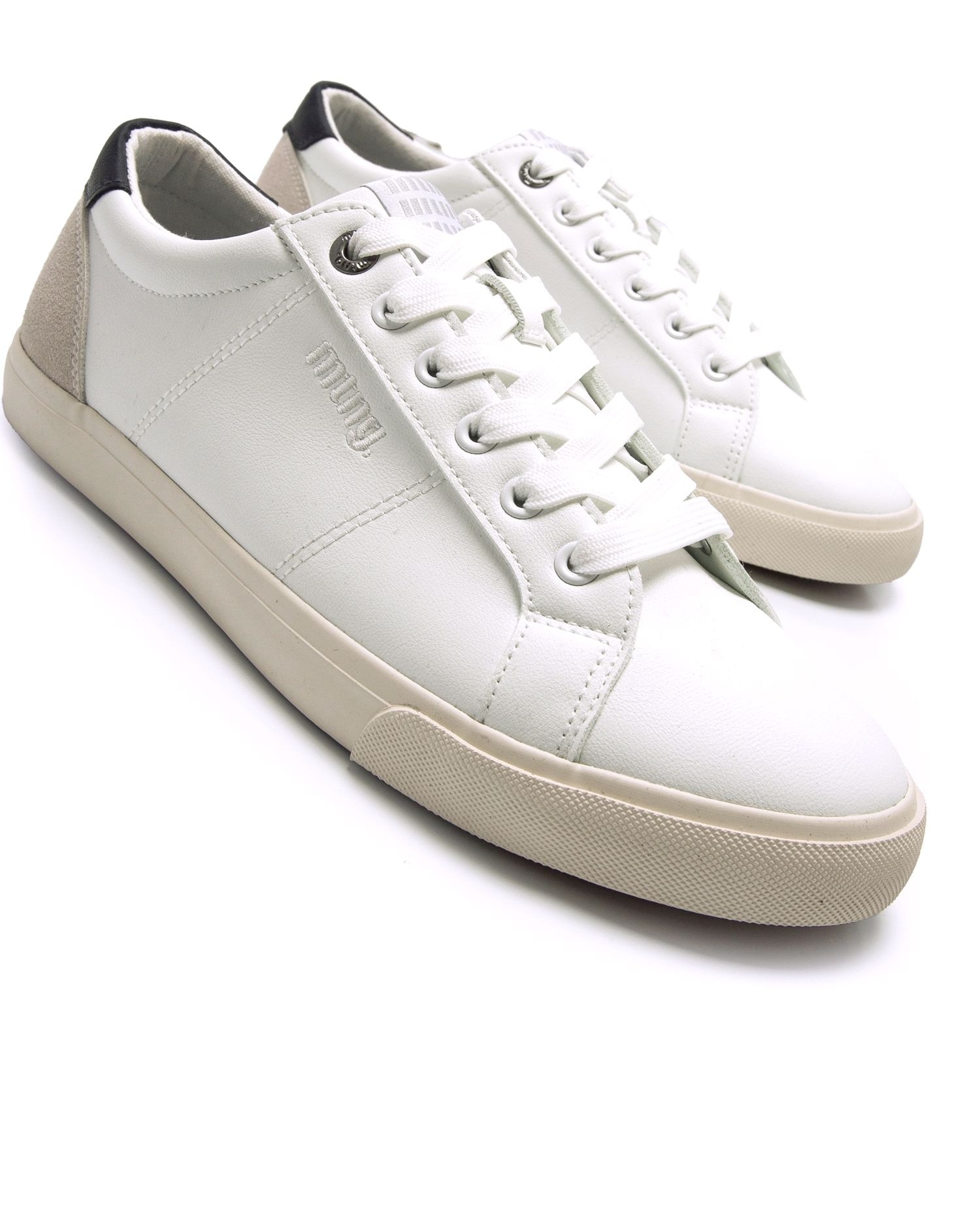 Sapatilhas Desportivas Estilo Bamba com Atacadores Branco / Preto-4