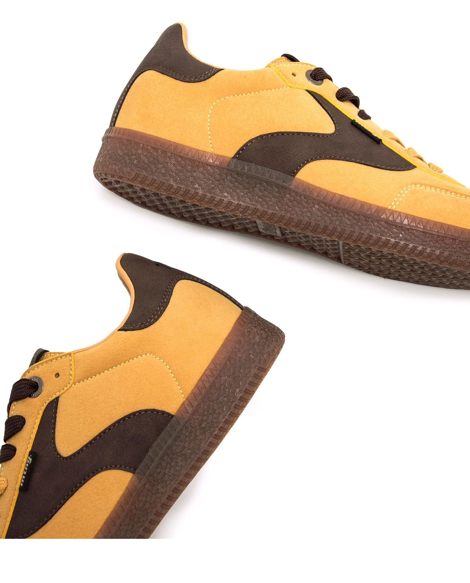 Sapatilhas Desportivas Estilo Bamba com Piso Castanho Amarelo / Preto-4