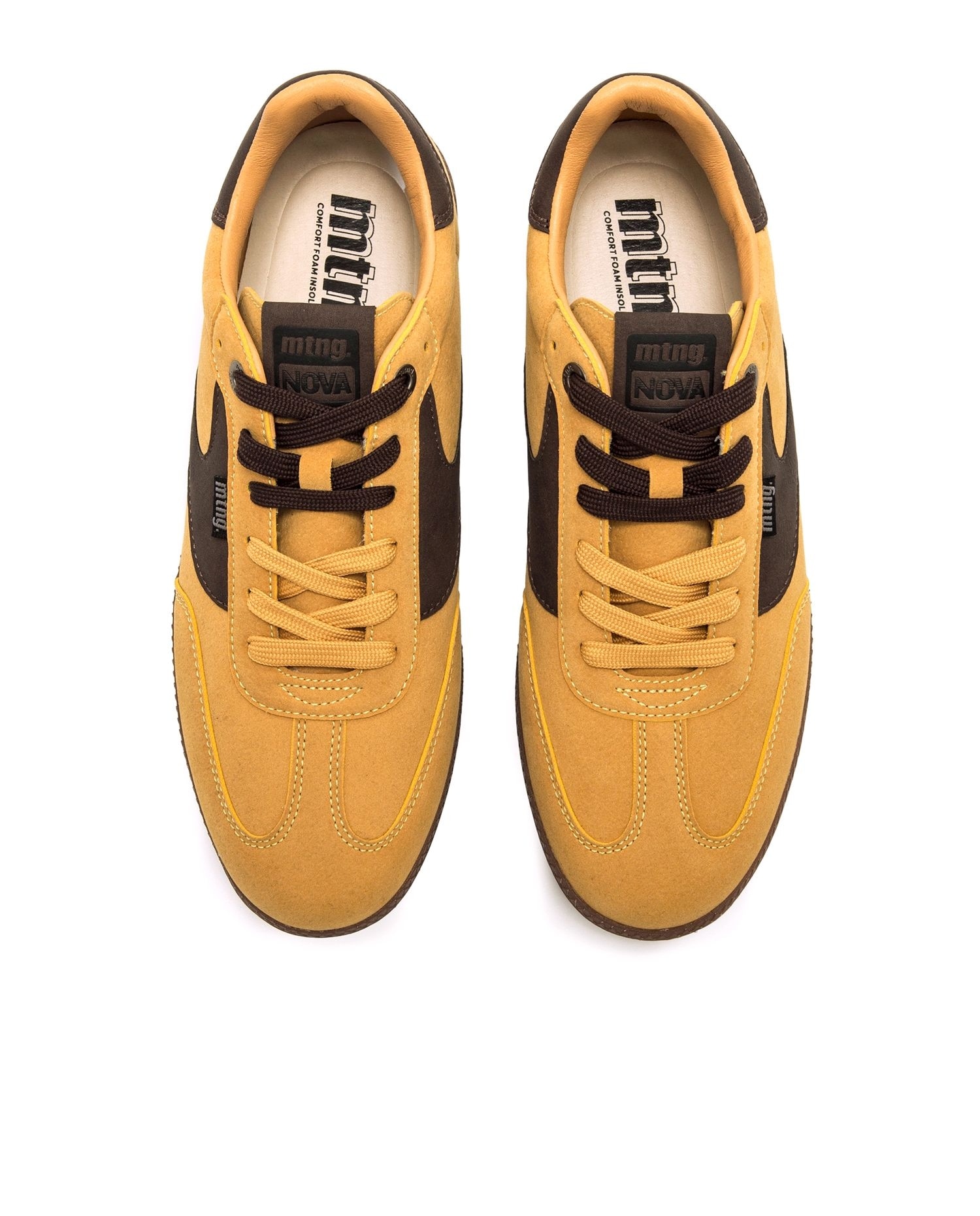 Sapatilhas Desportivas Estilo Bamba com Piso Castanho Amarelo / Preto-6