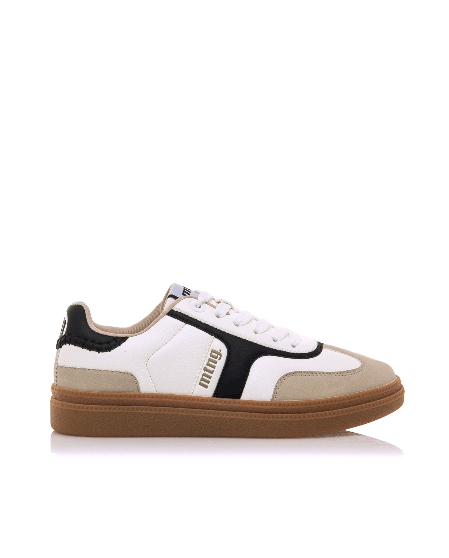 Sapatilhas Desportivas Estilo Bamba com Sola Caramelo Branco / Preto-1