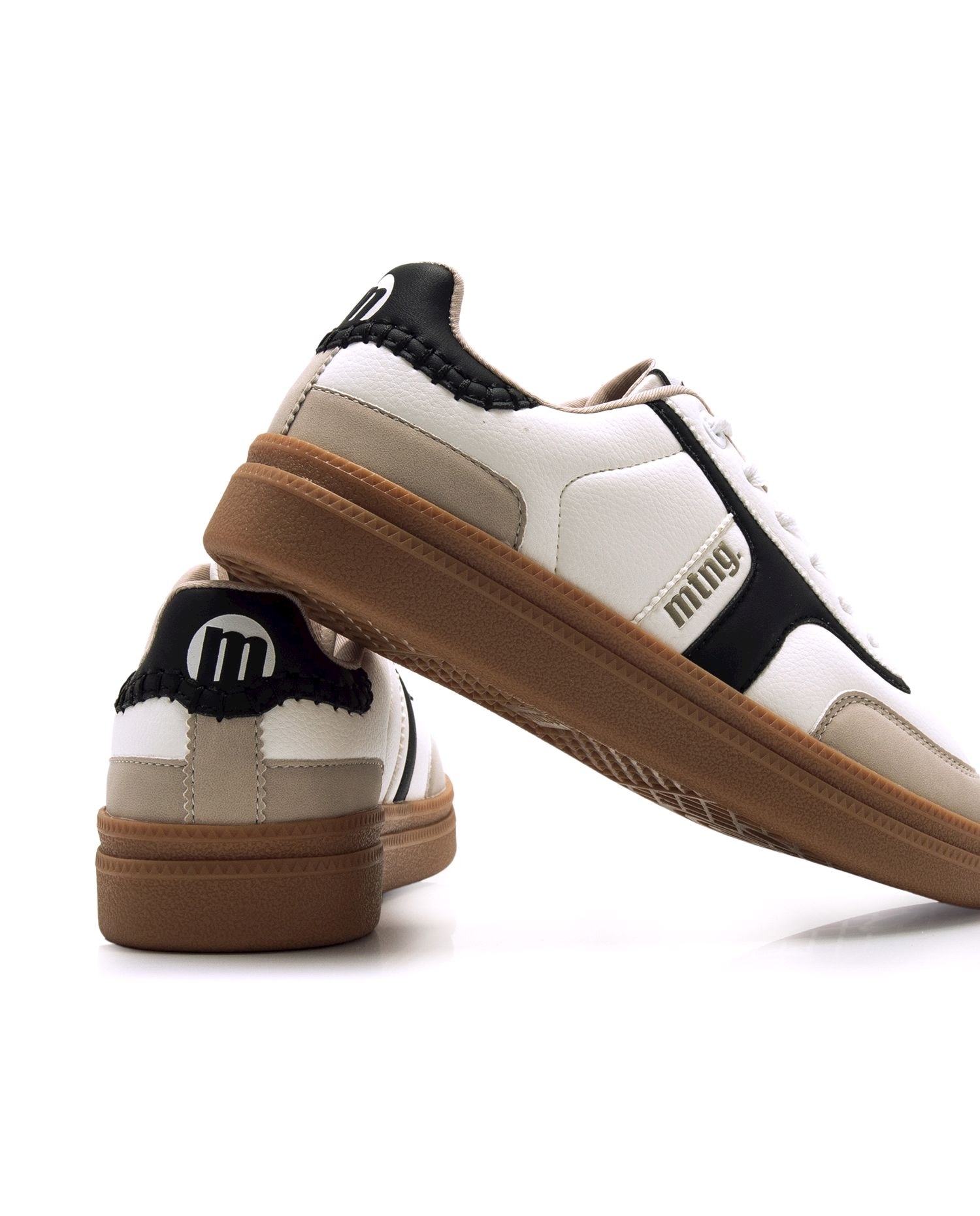 Sapatilhas Desportivas Estilo Bamba com Sola Caramelo Branco / Preto-3