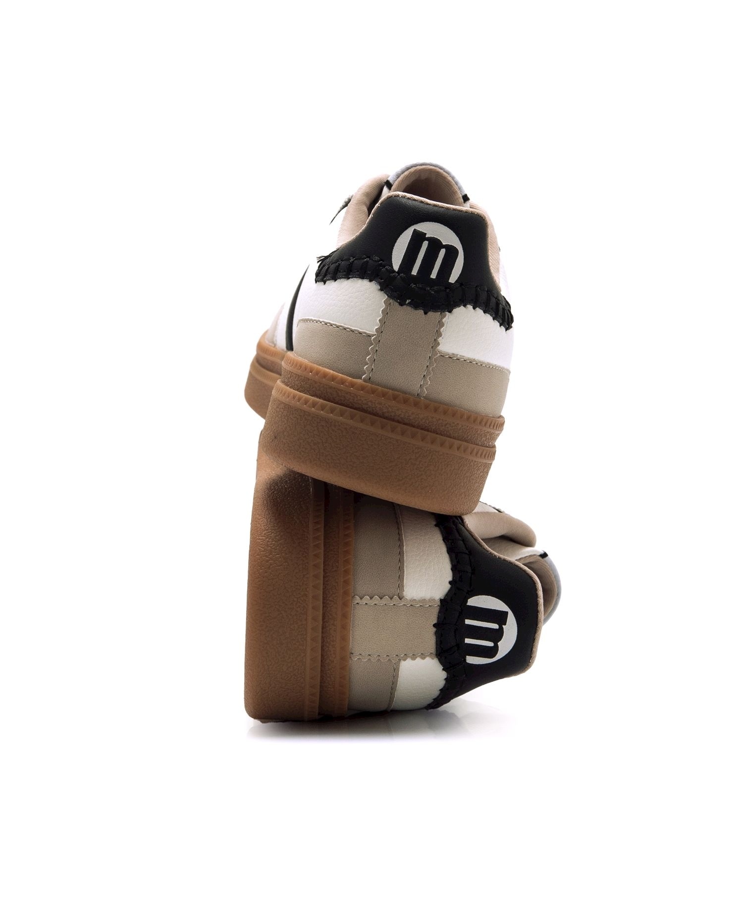 Sapatilhas Desportivas Estilo Bamba com Sola Caramelo Branco / Preto-6