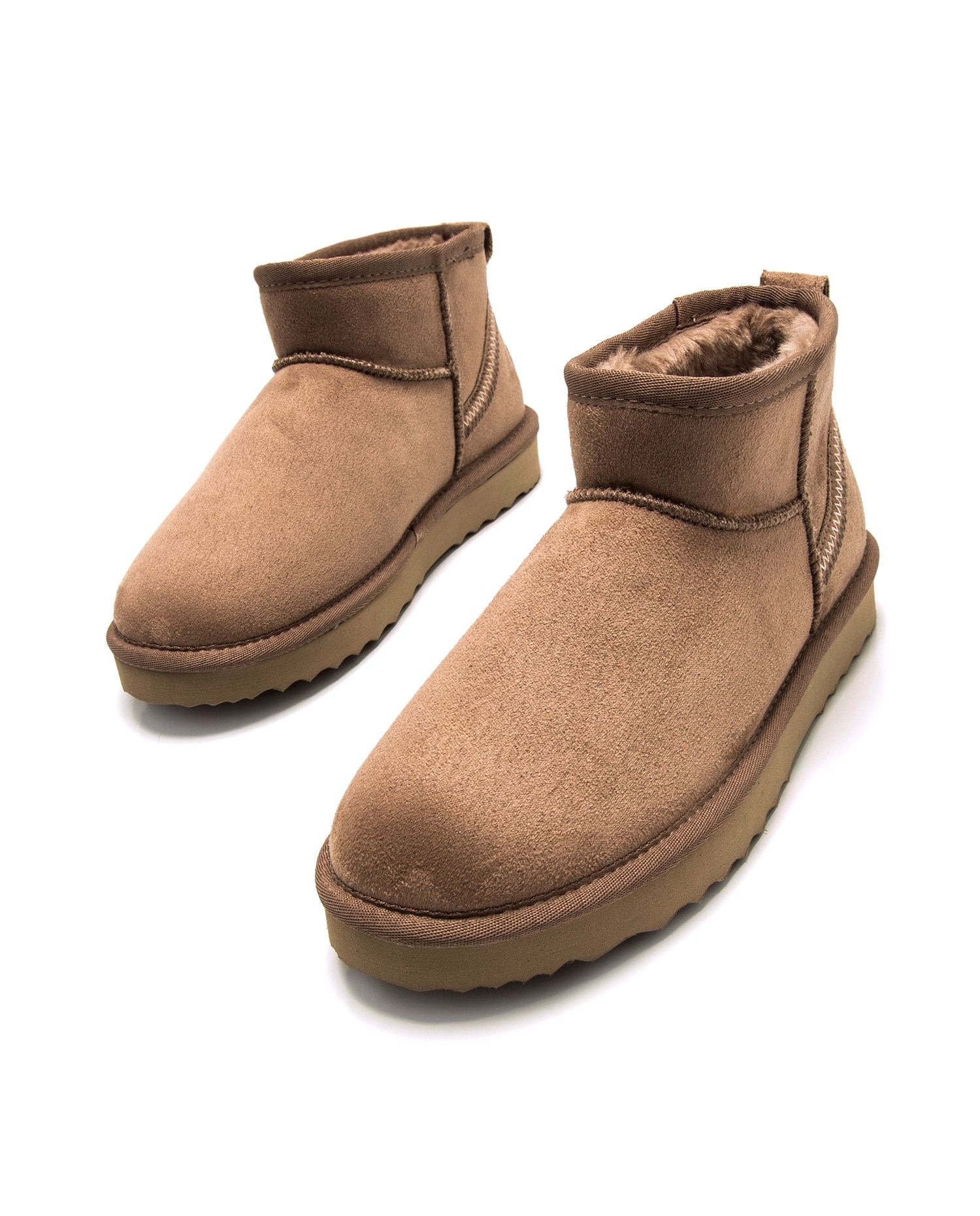 Botins de Pelo Interior Mustang Tabaco-2