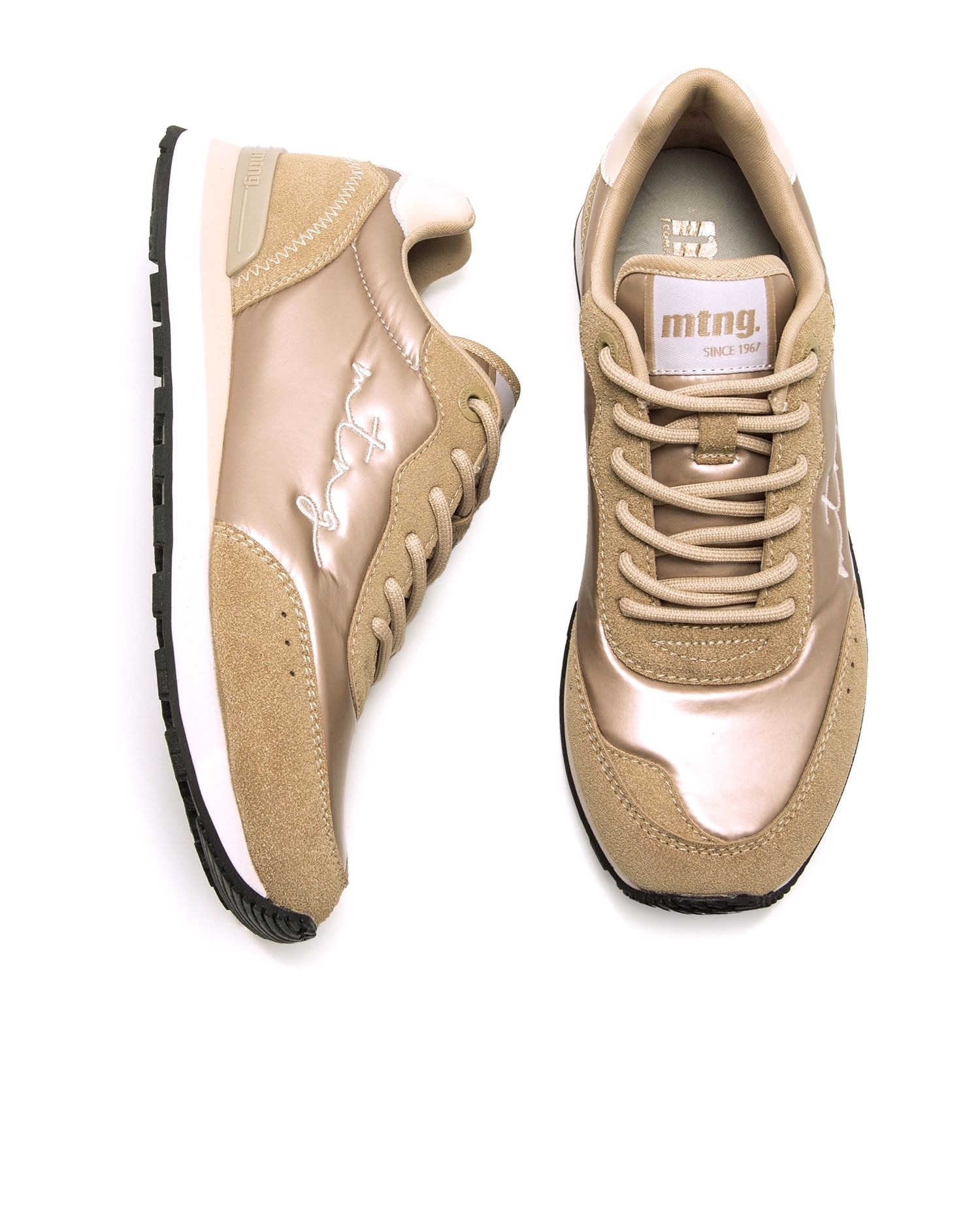 Sapatilhas Desportivas Estilo Running com Sola Serrilhada Ouro-6