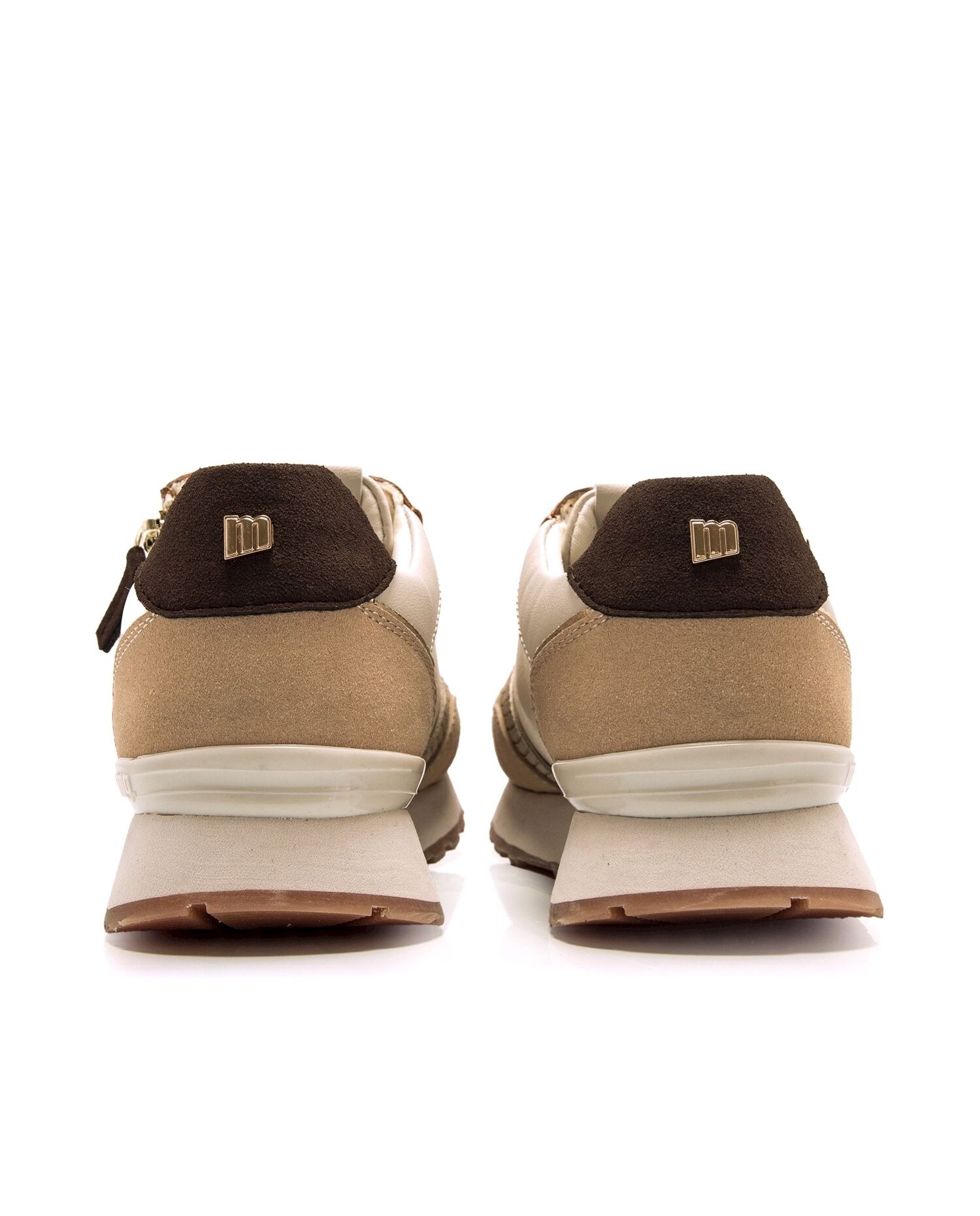 Sapatilhas Desportivas com Estilo Runner Castanho / Branco gasto-3