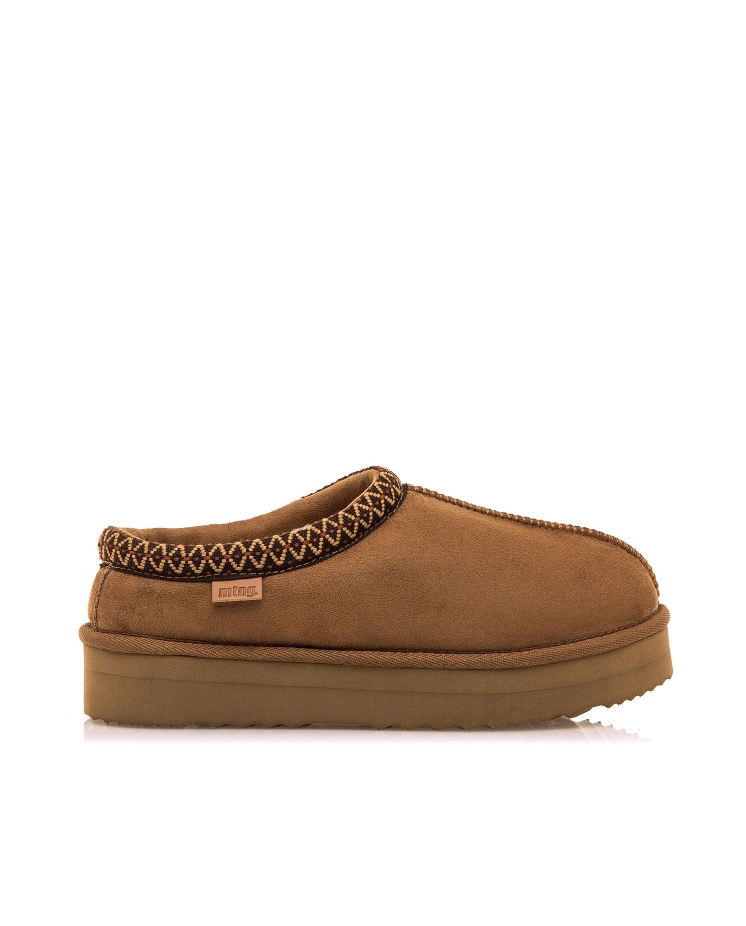 Sapatos Rasos com Pelo Interior Camel-1
