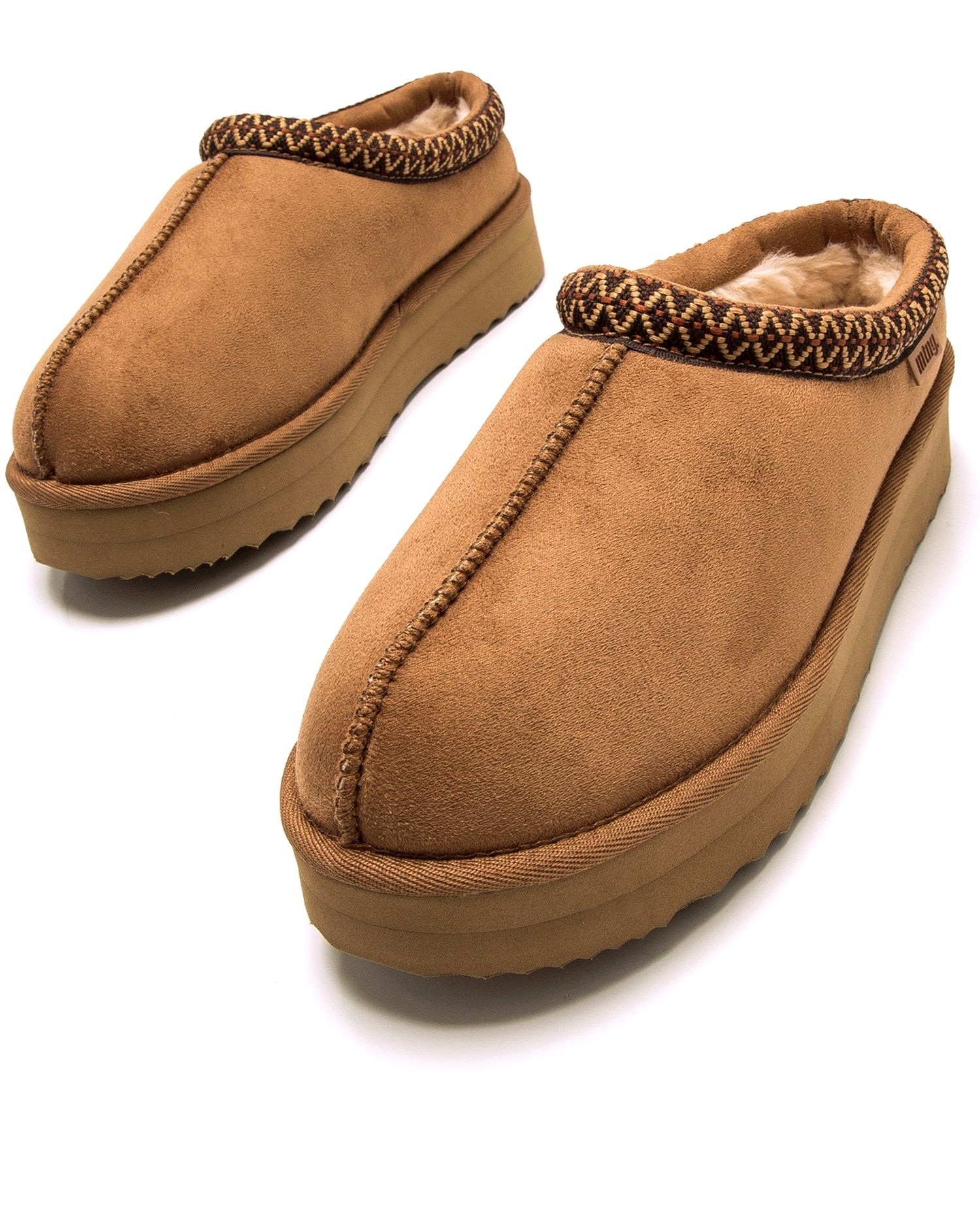 Sapatos Rasos com Pelo Interior Camel-2