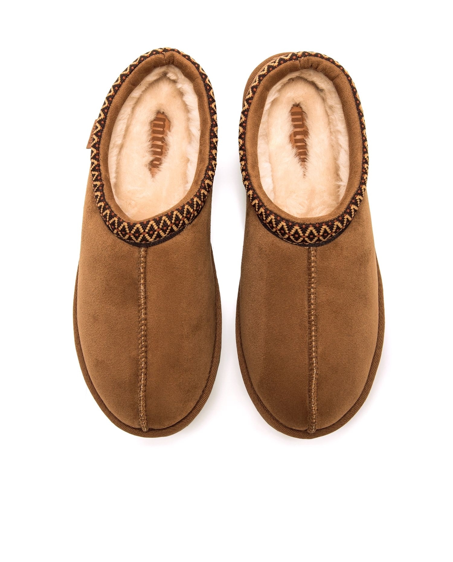 Sapatos Rasos com Pelo Interior Camel-6