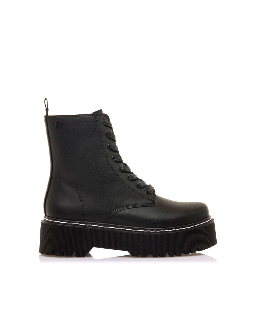 Botins Estilo Militar com Sola Dupla Preto-1