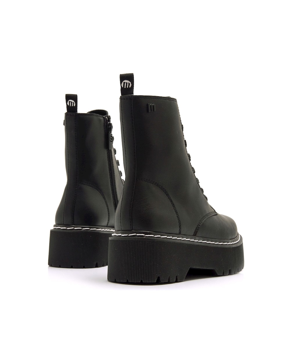 Botins Estilo Militar com Sola Dupla Preto-3