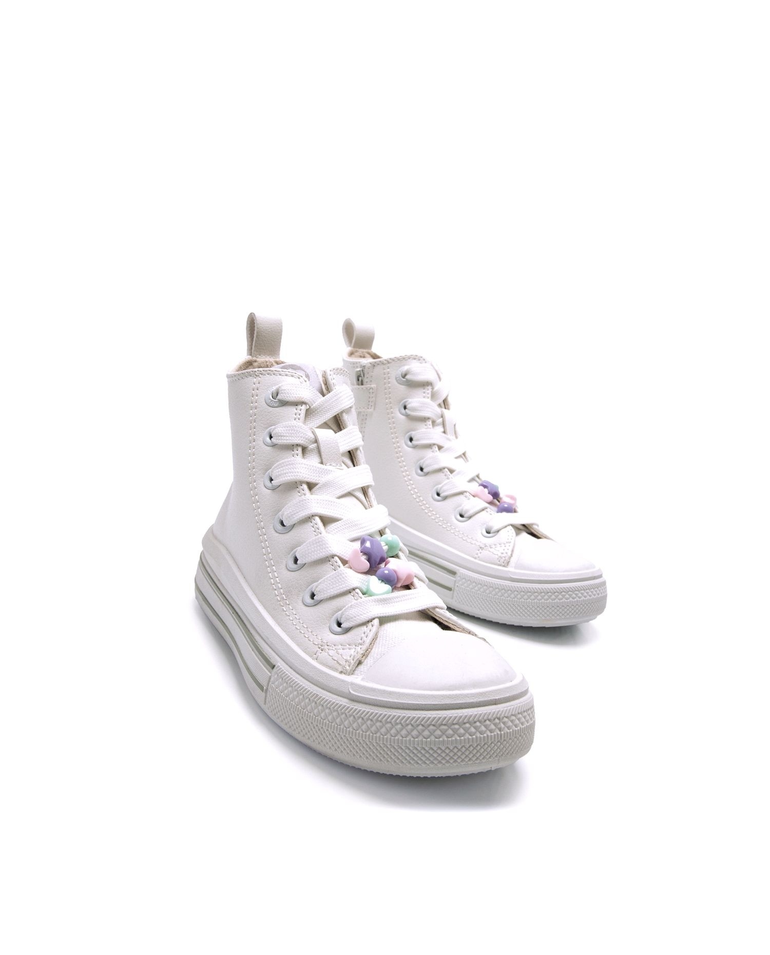 Sapatilhas Infantil Estilo Bota Branca-6