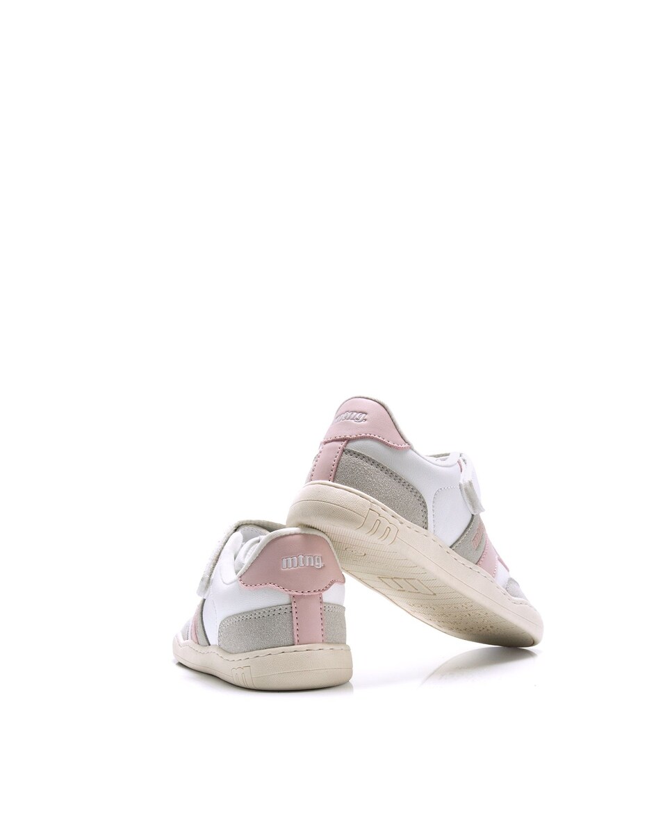 Sapatilhas Desportivas Infantil com Piso Respeitoso Branco / Rosa-3