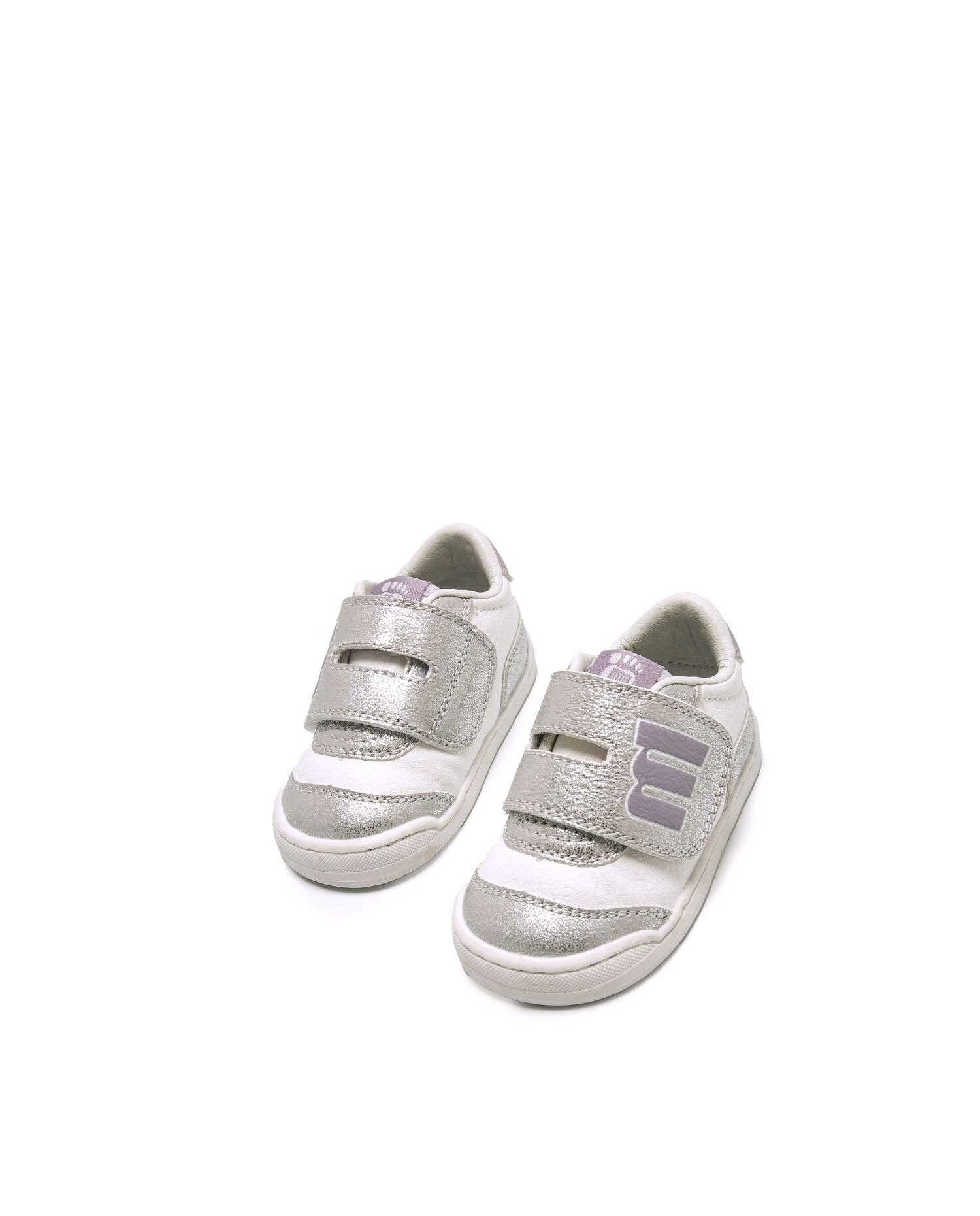 Sapatilhas Desportivas para Bebés com Piso Suave e Velcro Branco / Cinzento-2