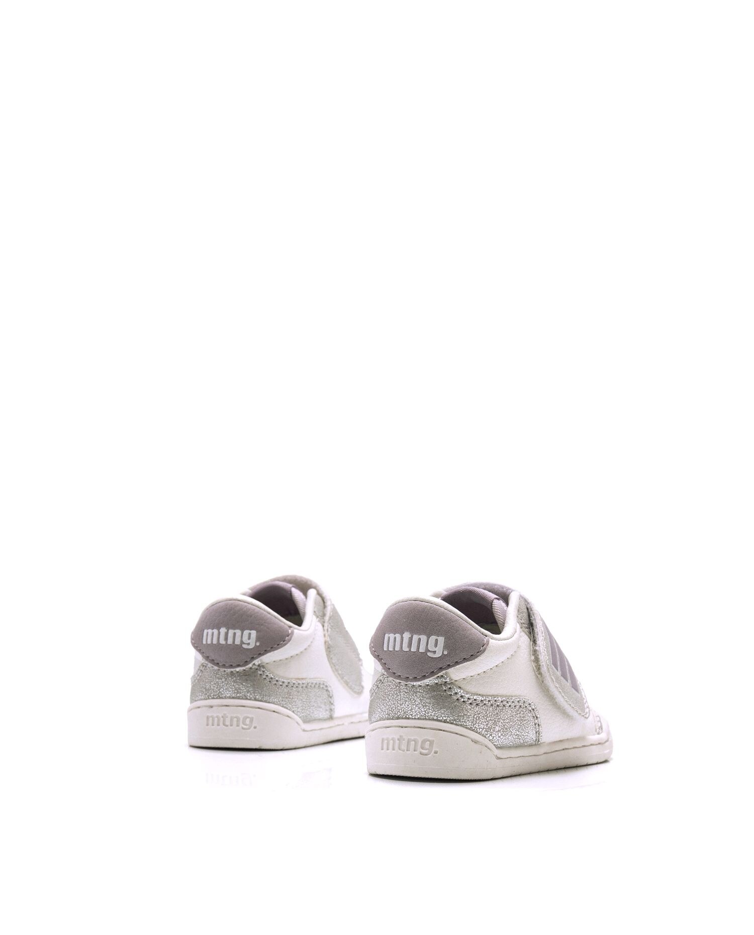 Sapatilhas Desportivas para Bebés com Piso Suave e Velcro Branco / Cinzento-3