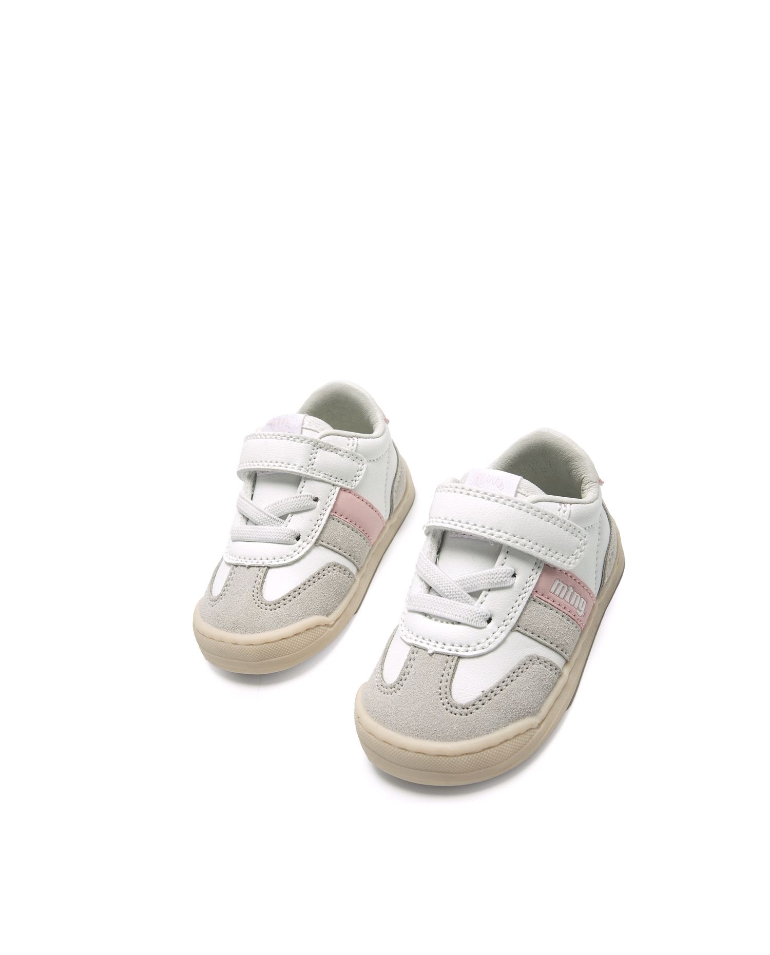 Sapatilhas Desportivas para Bebé com Velcro MTNG Branco / Cinzento-2