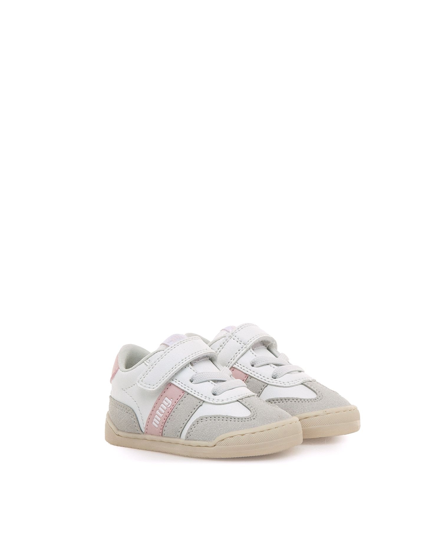 Sapatilhas Desportivas para Bebé com Velcro MTNG Branco / Cinzento-5