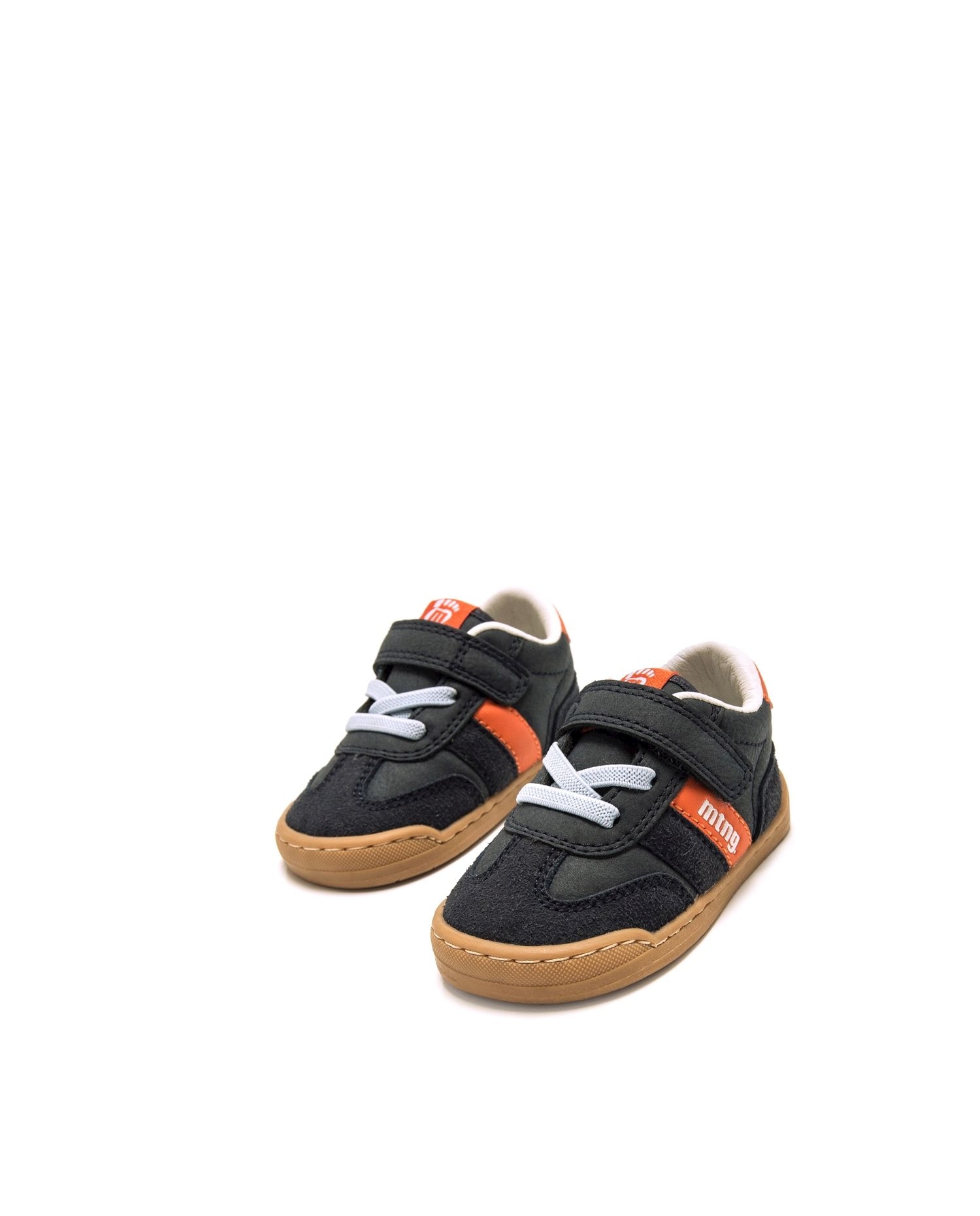 Sapatilhas Desportivas para Bebé com Velcro Azul-marinho / Laranja-2