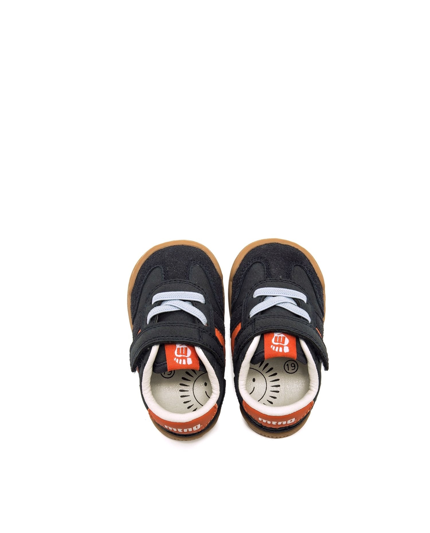 Sapatilhas Desportivas para Bebé com Velcro Azul-marinho / Laranja-4