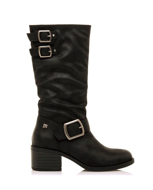 Imagem 0 de Botas Básicas Altas com Detalhe de Fivelas Largas